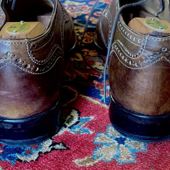 Scarpa Di Bianco, Italy\'s FINEST, Size 12D USED Brown Men\'s Gallo Wingtips main image 5